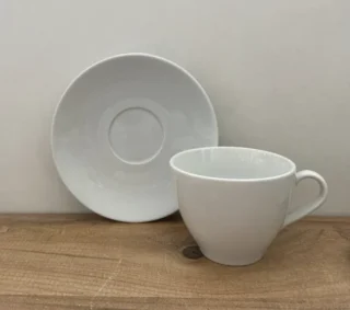 Beyaz Porselen Çay Fincanı Takımı